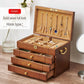 Solid Wood Jewelry Box Large Capacity Multi-Functional Jewellery Organizer with Drawers for Rings, Earrings & Accessories