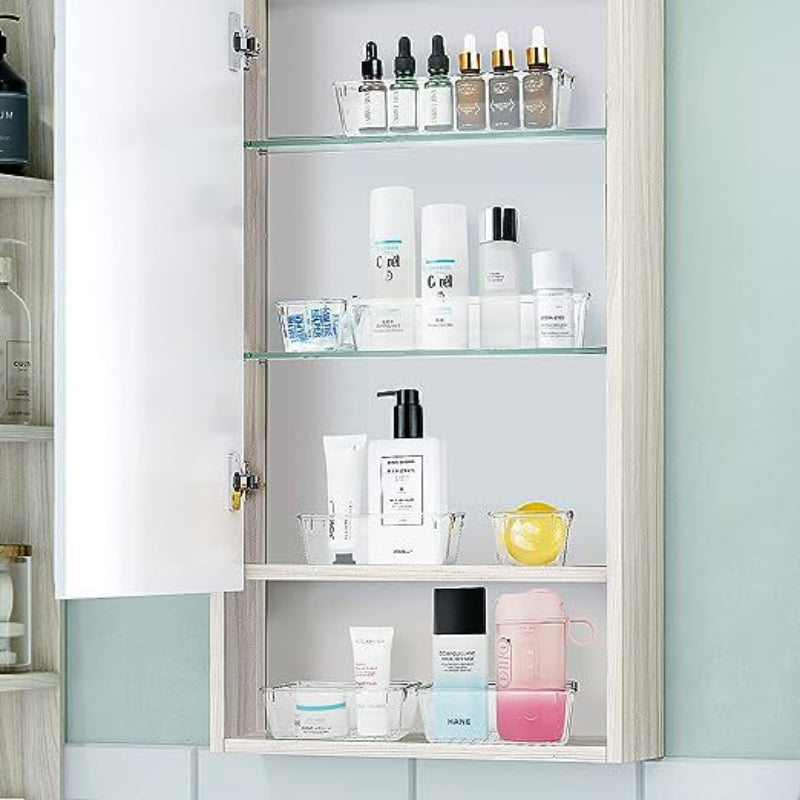 25-Piece Clear Drawer Organizer Set for Skin Care and Makeup - Large Capacity, Multifunctional Organizer