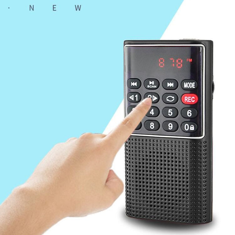 L-328 FM Radio Multifunctional Rechargeable Portable USB TF MP3 Player Handheld Speaker for Outdoor