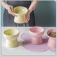 Ceramic Pet Bowl Neck Protection Cat Bowl Dog Bowl Solid Color Oblique Mouth Single Bowl Cat Bowl Neck Protection High