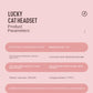 Cat's Ears Headset RGB Light Smile Face TWS Headset Gradient New Headphone Pink Little Girl Earphone