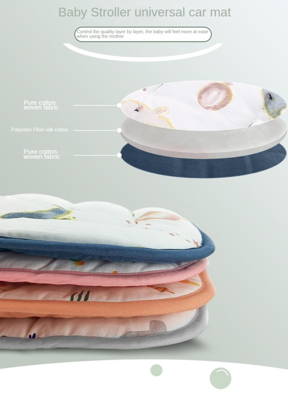 Cotton Baby Seat Liner Stroller Seat Mat Breathable Cushion Pad For Car Seat High Chair Pushchair For Babies