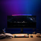 LYMAX Computer LED Monitor Light Bar Curvature Display Lamp With Touch Controller Dimmable Lightness Study Desk Lamp RGB Color Voice Control Hanging Light