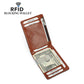 Slim Wallet with Money Clip RFID Blocking Card Holder Mini Bifold Wallet for Men Ultra Slim Hand Crafted Leather