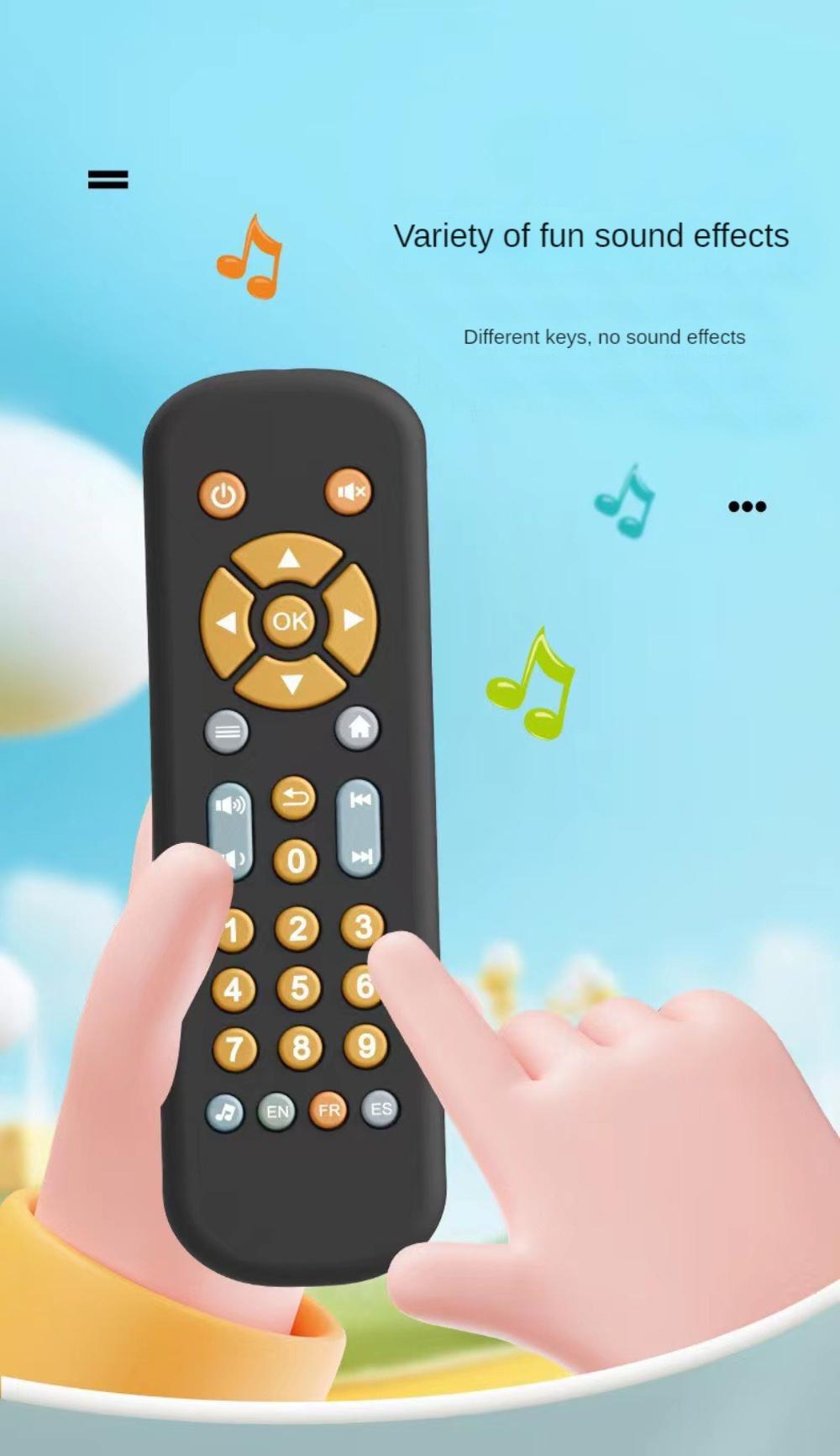 Realistic TV Toy Music TV Controller Sensory Toys Kid Infant Baby Toys for Babies 1 2 3 Year Old Toddler