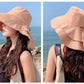 Crosail Women Bucket Summer Neck Protection Sun Hat Travel Broadside Outdoor Hat Wind proof Cotton Sun Hat