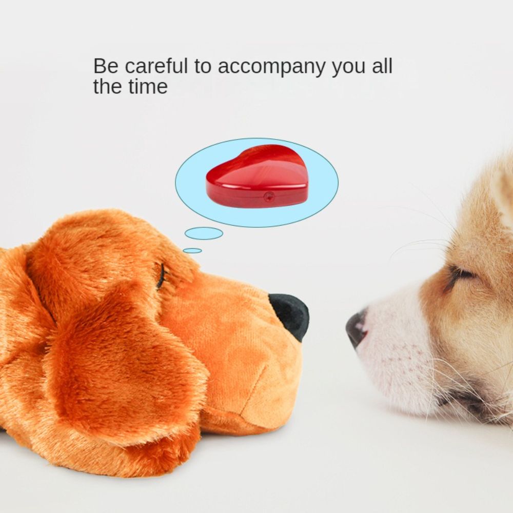 Smart Pet Snuggle Dog Heartbeat Stuffed Toy Comfortable Dogs Toy For Anxiety Relief Doggy Behavioral Training Aid