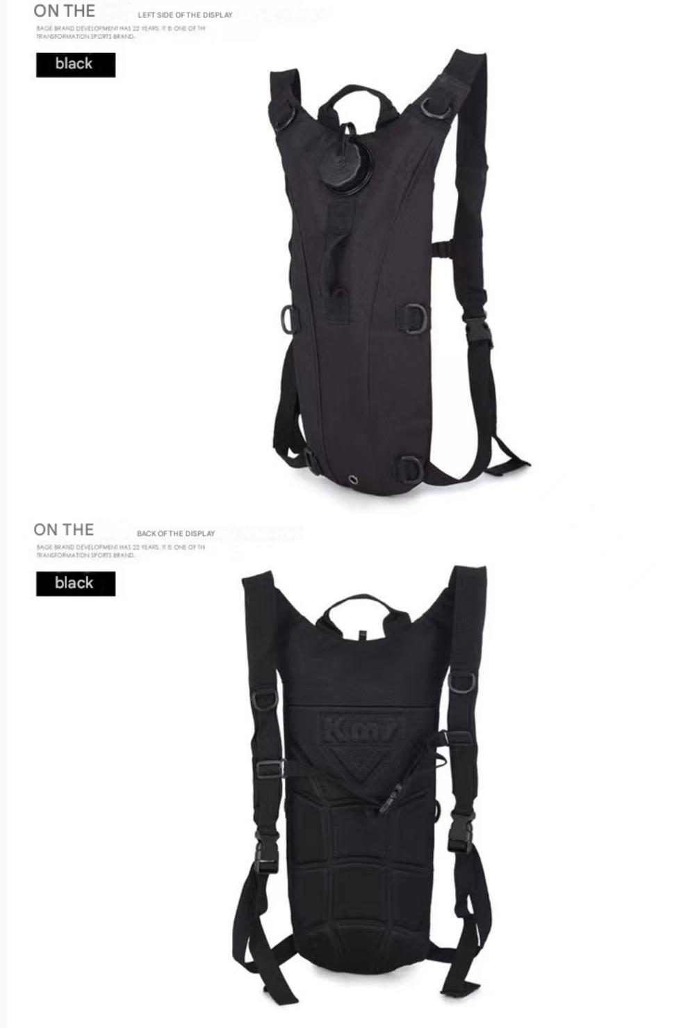 Water Bladder Hydration Backpack 3L Outdoor sports tactical water bag accessories soft and breathable