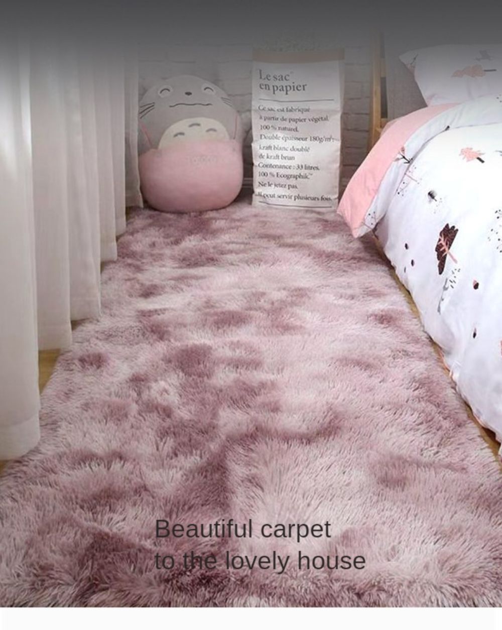 8 Styles Fluffy carpet Shaggy carpet Long pile Mix colors carpet Tie-dyed Anti-Skid Rug bedroom carpet Bedside 50x160cm