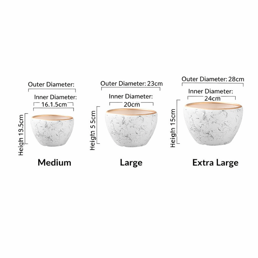 Extra Large Nordic Ceramic Flower Pot Light Luxury Planter for Living Room Fortune Tree Green Plants Extra Wide Diameter High-End Home Decor Vase