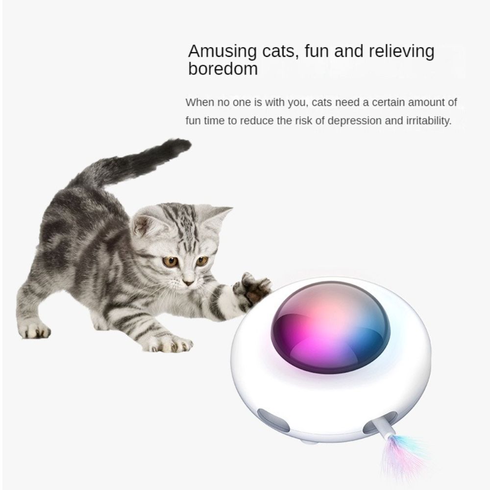 Automatic Feather Teaser Cat Toys Interactive Activity Electric Crazy Toys For Kittens Cat Intelligent USB