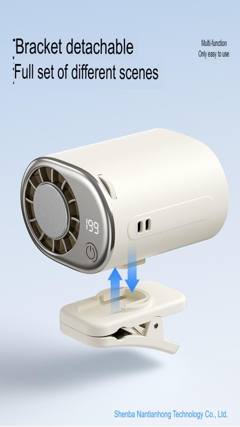 2026 Ice Cooling High Speed Clip Fan Portable Umbrella Fan Strong Wind Used for Outdoor Travel Portable