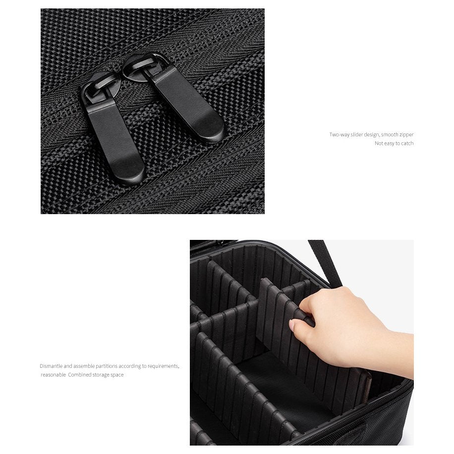 Waterproof Tool Box Handbag Adjustable Partition Instrument Electrician Work Storage Cosmetic Bag