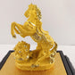 Golden Horse Figurine Bring Good Luck Wealth Chinese Style Horse Statue Fengshui Decoration Home Office Desktop Ornament