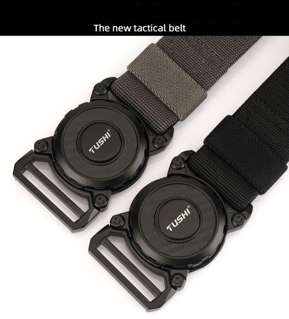 Men belt Rotary Metal Pluggable Buckle Belts For Men Nylon Belt Multifunctional Outdoor Work Belt Hunting