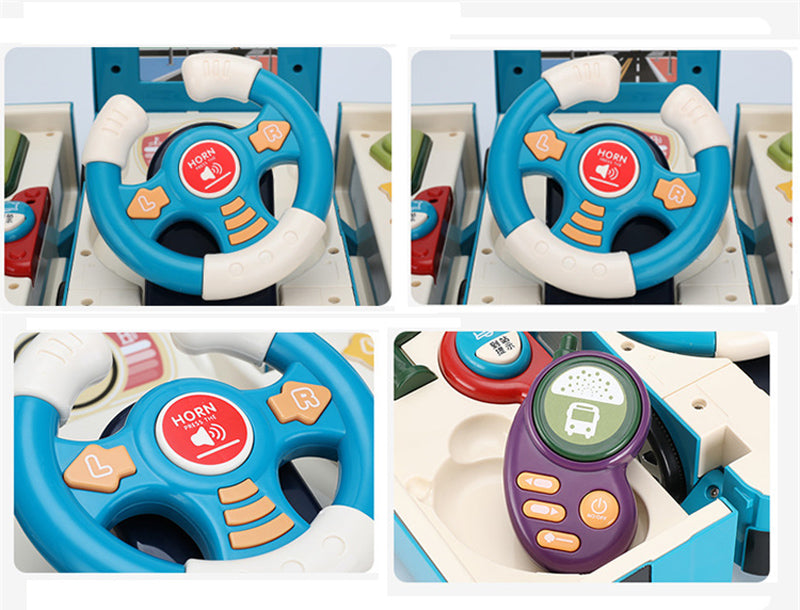 Children Simulation Driving Toy Steering Wheel Toy Multifunctional Car Toy Gifts For Boys Dynamic Sound Effects for Kids