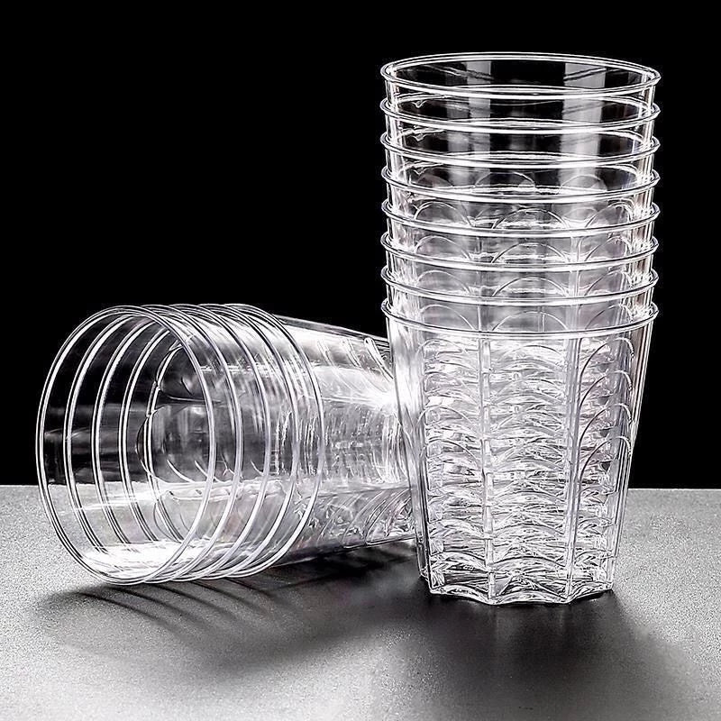 100PCS Thickened Disposable Plastic Cups Large Clear Party Drinking Cups Heavy Duty for Events, Weddings, Birthdays, Picnic, Catering Supplies