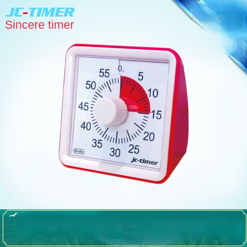 1 Pcs 60 Minutes Visual Analog Timer Silent Countdown Clock Time Management for Kids Adults Clocks Decoration