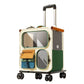 Large Capacity Cat Carrier for Multiple Cats - Multi-Functional Wheeled Trolley & Transparent Backpack Portable for Outdoor Travel