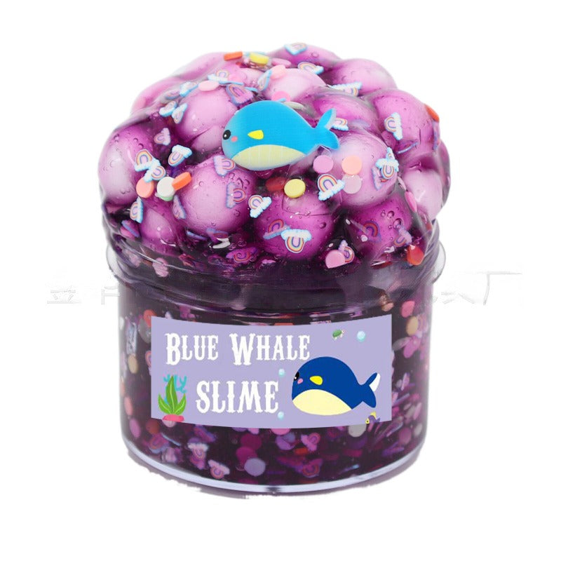 5 Pack 60ml Non-Sticky Soft Jelly Crunchy Slime Kit Toy Ocean Kit Crystal Glue Color Mud Decompression Toy Set