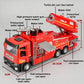 Kids Alloy Fire Truck Toy with Water Spray, Ladder Rescue Engineering Truck, Sprinkler Fire Engine Vehicle for Boys Gifts & Pretend Play