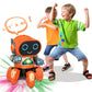 Dancing electric six claw fish steel robot light music toy remote control toy for children kids robot toy