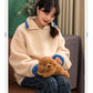 Cute teddy dog plush toy doll dog doll simulation puppy comfort doll girl toy perfect gift for everyone