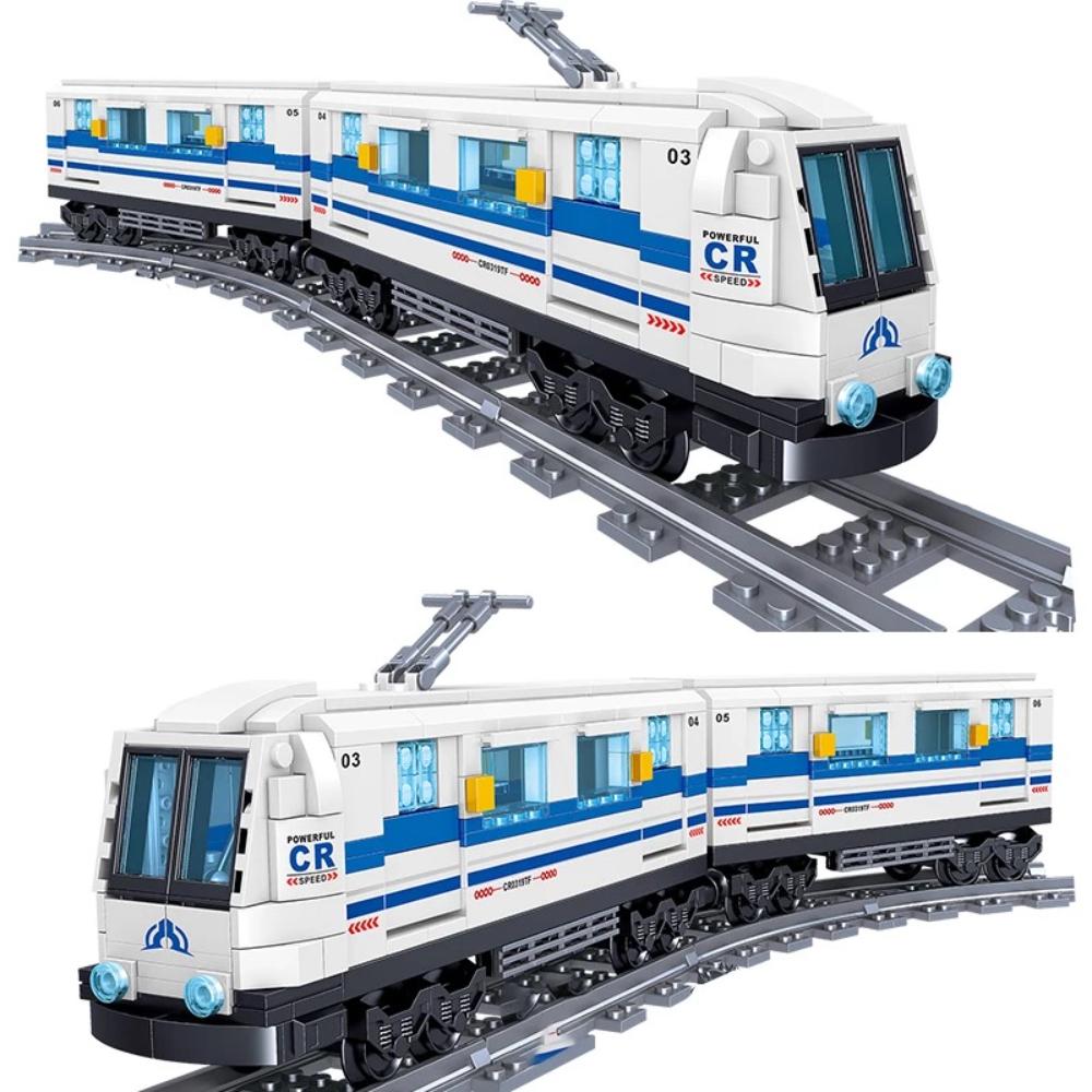 476pcs Technical Railway Transportation Track Train Building Blocks CITY MOC Subway Rail Model Bricks Children Toys