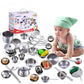 25PCS Pretend Play Kitchen Toys Cooking Tool Stainless Steel Kitchen Set Kitchen Accessories Toy for Kids Girls Boys