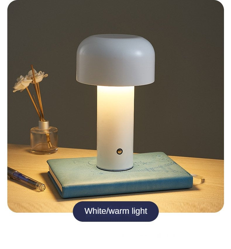 Italian Mushroom Lamp Portable Wireless Touch Rechargeable Table Lamp USB Desk Lamp Desktop Decoration Bedroom Simple Night Light