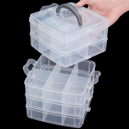 PP Material Plastic Transparent Compartment Storage Box For DIY Jewelry Making Bracelet Ring DIY Charm Accessories