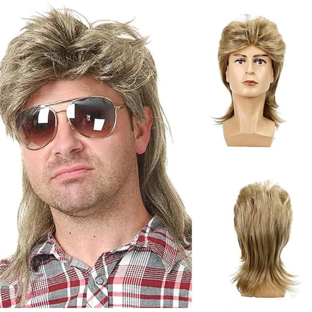 Mullet Wigs for Men 80s Costumes Fancy Party Accessory Cosplay Wig Useful For All Kind Of Parties Wigs