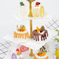 Dessert Stand Cake Stand Fruit Cupcake Display Dessert Stand Birthday Party 3-tier Plastic Stand