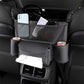 Car Seat Back Organizer Durable Leather Car Handbag Holder Between Seats with 2 Cup Holders