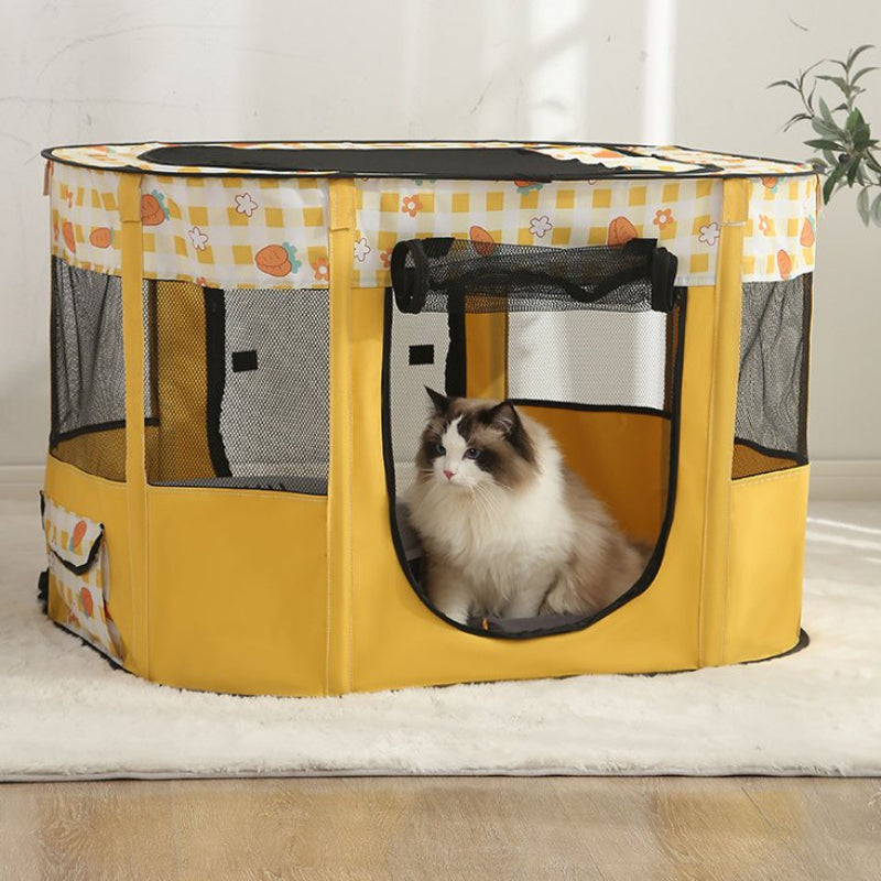 Portable Folding Cat Cage Tent House, Oxford Cloth Pet Enclosure, Indoor Outdoor Cat Delivery Room, Cat Kennel Playpen, Lightweight Travel Cat House