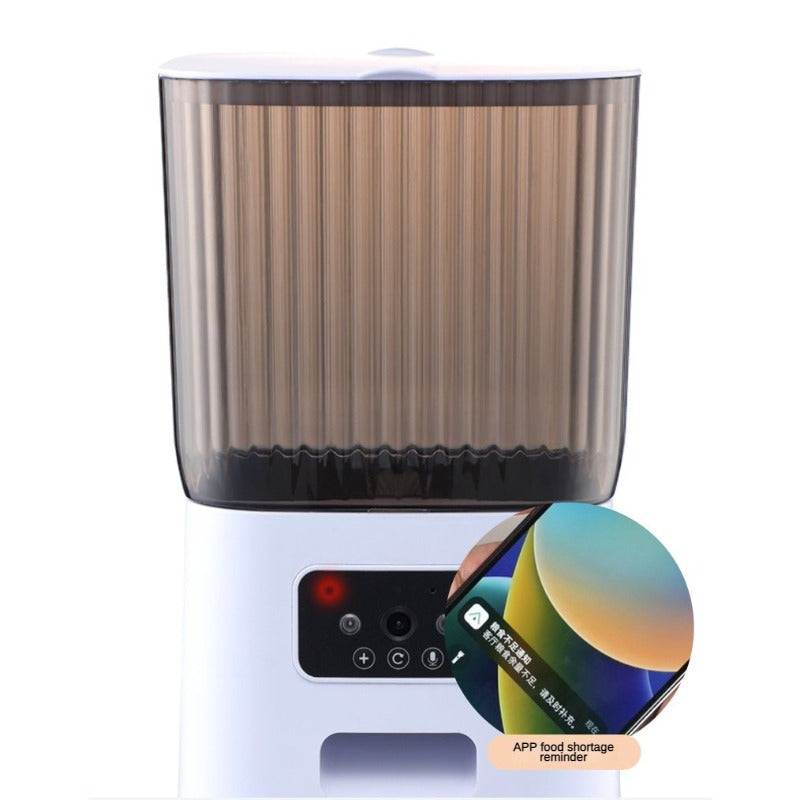 5L Pet Feeder with Camera Automatic Cat Feeder Smart Dog Food Dispenser WiFi Timing Quantitative Stainless Steel Feeding Bowl