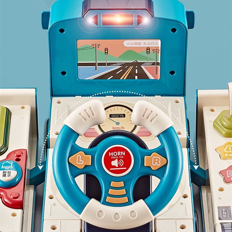 Children Simulation Driving Toy Steering Wheel Toy Multifunctional Car Toy Gifts For Boys Dynamic Sound Effects for Kids