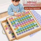 Wooden Hundreds of Boards Montessori Teaching Aids 1-100 Number Chess Mathematics Enlightenment Children's Educational Toys Addition Subtraction Operation 3-8