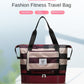 Waterproof Oxford stripe foldable large-capacity travel bag travel luggage bag dry and wet separation multi-function