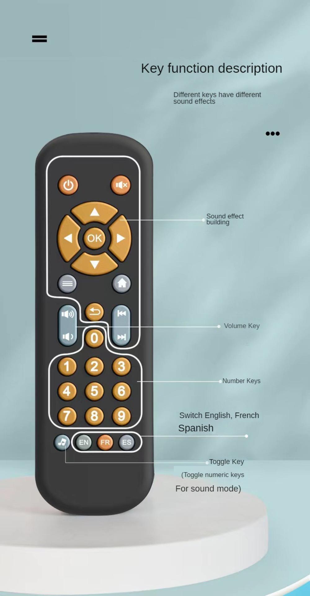 Realistic TV Toy Music TV Controller Sensory Toys Kid Infant Baby Toys for Babies 1 2 3 Year Old Toddler