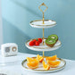 Luxury 3 Tier Ceramic Cake Stand Candy Snack Display Rack Party Three Layers Fruit Dish Nordic Dessert Table Multi-Layer