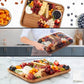Large Charcuterie Plate with Lid, Easy to Carry Outdoor Clean Charcuterie Box,Meat Fruit Serving Tray Cheese Board Cheese Board with Clapboard, Bachelor Party, Holiday, Christmas
