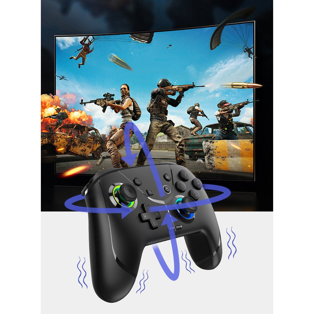 Wireless Pro Game Controller – Bluetooth Joystick Compatible with Switch 2 / Lite / OLED, iPhone, Android, PC, Mac, Steam, TV with Dual Vibration & Turbo Functions