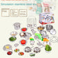 25PCS Pretend Play Kitchen Toys Cooking Tool Stainless Steel Kitchen Set Kitchen Accessories Toy for Kids Girls Boys