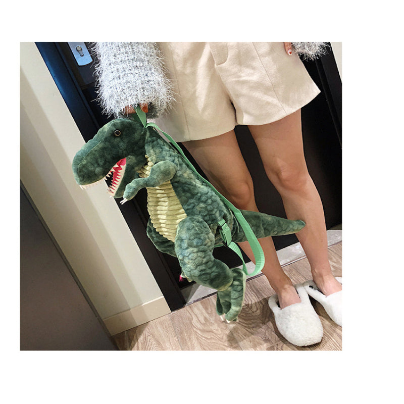 Fashion Parent-Child 3D Dinosaur Backpack Cute Animal Cartoon Plush Rucksack Dinosaurs Bag for Children Kids Gifts T-rex