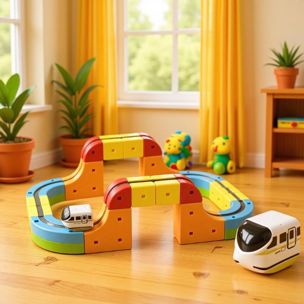 Children's Magnetic Train Toy, Variety Magnetic Rail Car, Children's Birthday Gift, Magnetic Electric Train Track Toy