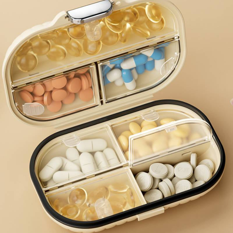 Portable Pill Box Three Meals A Day Carry Small Medicine Box 7-day Sub-pack Medicine Dispenser Waterproof Moisture-proof Medicine Sub-packaging Box
