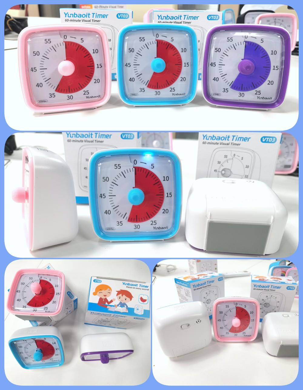Classroom Timer, 60 Minute Time Management Visual Timer, Portable Study Tool ABS Student Question Timer Kids