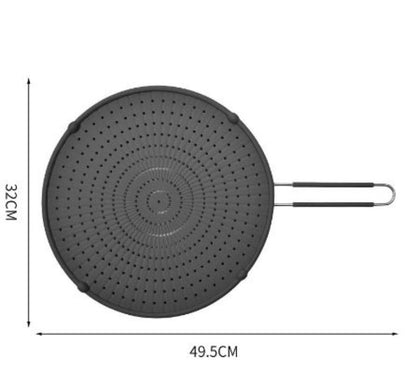 Silicone Splatter Screen Guard Nonstick Oil Grease Pan Lid Oil-Proof Splash Cover Frying Protection Mat Safe Odorless