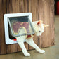 Pet Door 4 Way Lockable Dog Cat Kitten Door Security Flap Door Plastic S/M/L Animal Small Pet Cat Dog Gate Door Pet